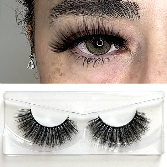Labo Glam Bombshell 25mm Full Volume Faux Mink Lashes | Dramatic Glam Strip Lashes Reusable