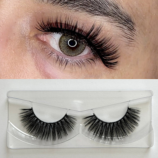 Labo Glam Soft Life 25mm Natural Faux Mink Lashes | Light Airy Strip Lashes Reusable