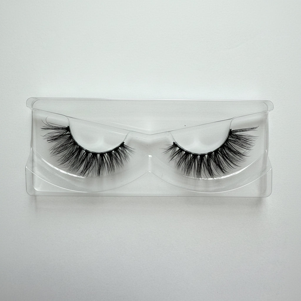 Pair of Dense Dramatic Spiky False Eyelashes 25mm Strip Lashes Showstopper by Labo Glam