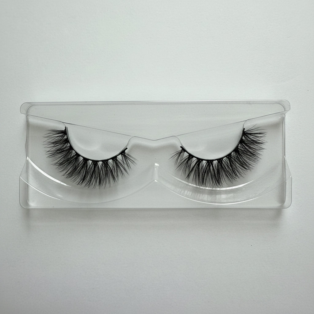 Pair of Wispy Spiky Full False Eyelashes 25mm Strip Lashes Scene Stealer by Labo Glam