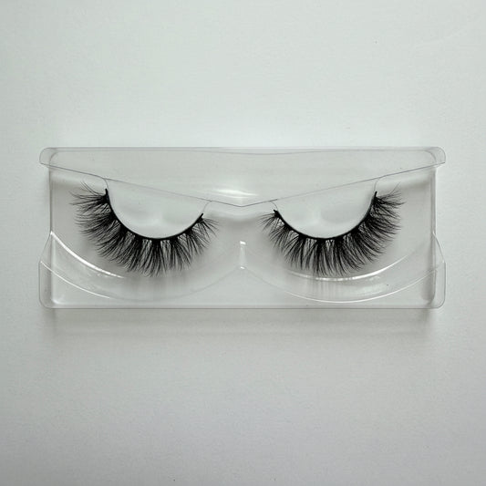 Pair of Wispy Cat Eye False Eyelashes 25mm Strip Lashes The Looker by Labo Glam