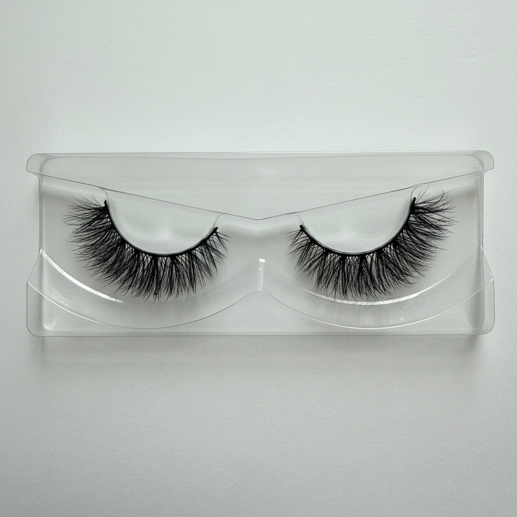Pair of Fluffy Full Volume False Eyelashes 25mm Strip Lashes That Girl by Labo Glam