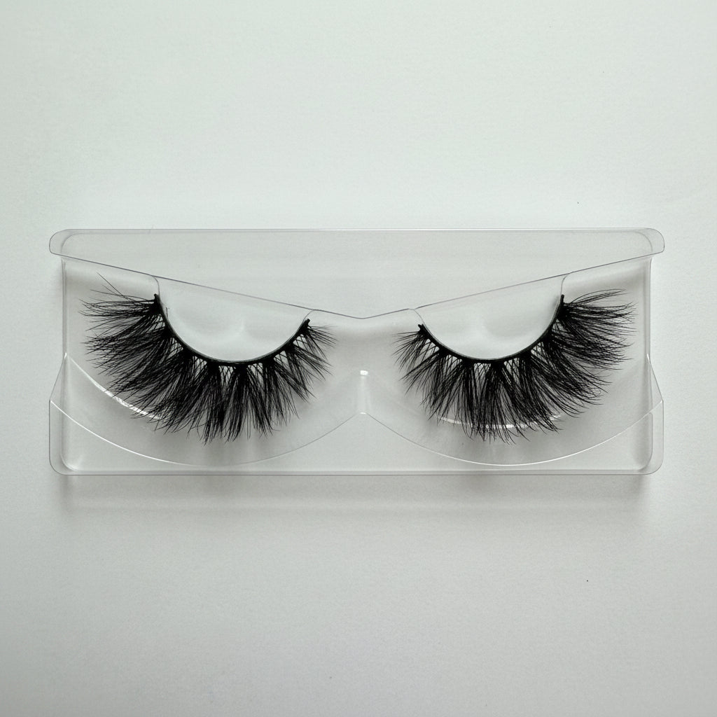 Pair of Full Wispy False Eyelashes 25mm Strip Lashes Clean Money by Labo Glam