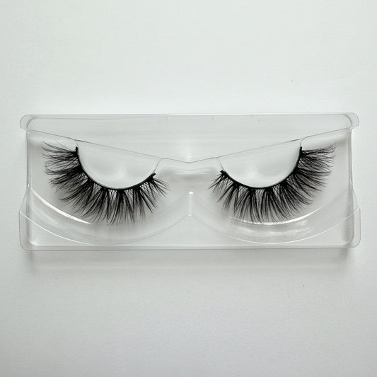 Pair of Dramatic Wispy Cat Eye False Eyelashes 25mm Strip Lashes Hostile Takeover by Labo Glam
