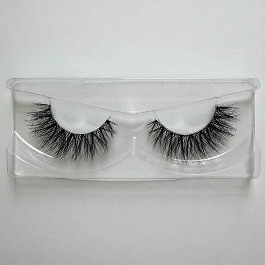 Pair of Doll Eye Flared Anime Wispy Invisible Band False Eyelashes 25mm Strip Lashes Flirt Alert by Labo Glam