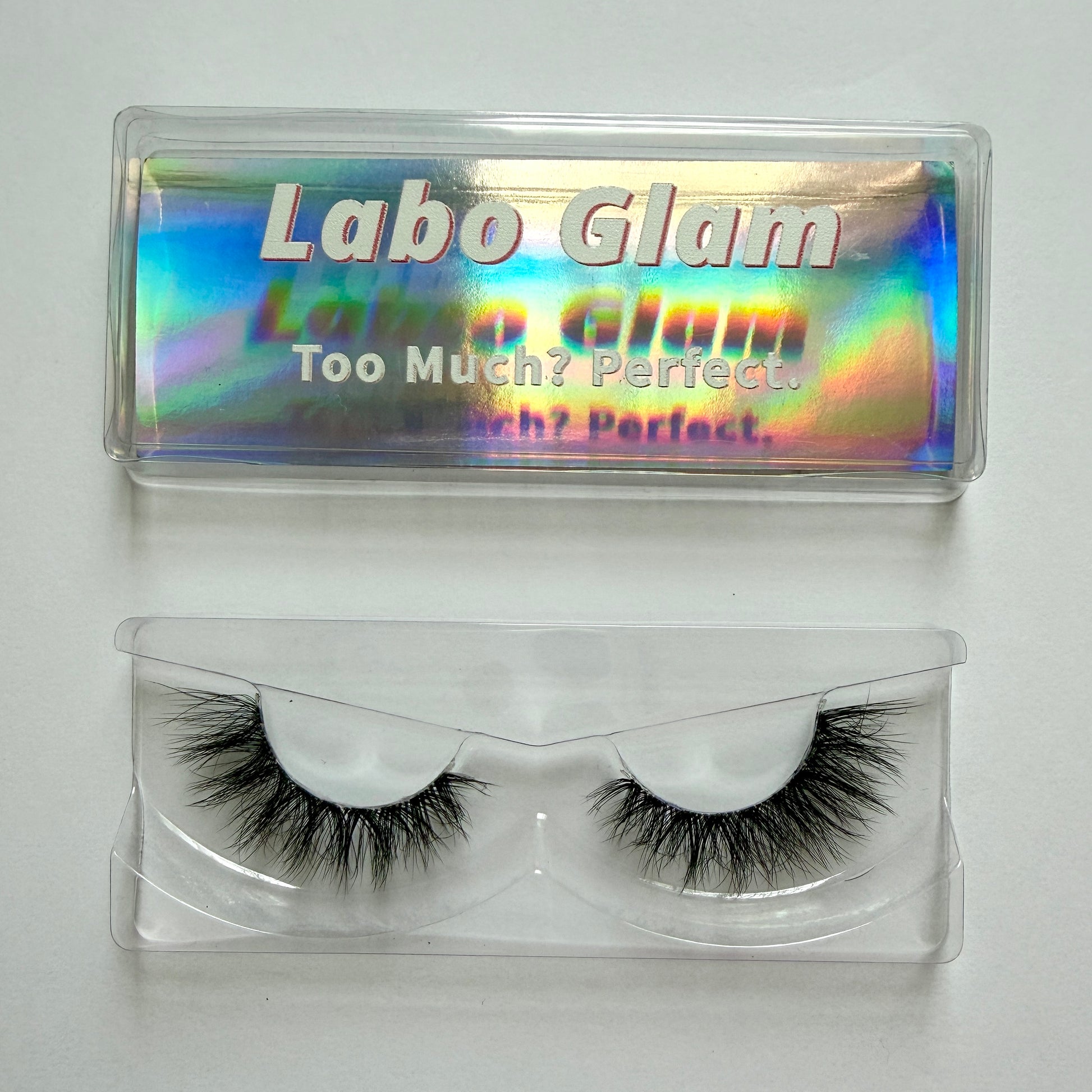 Fluffy Cat Eye Invisible Band False Eyelashes 25mm Strip Lashes Public Warning by Labo Glam