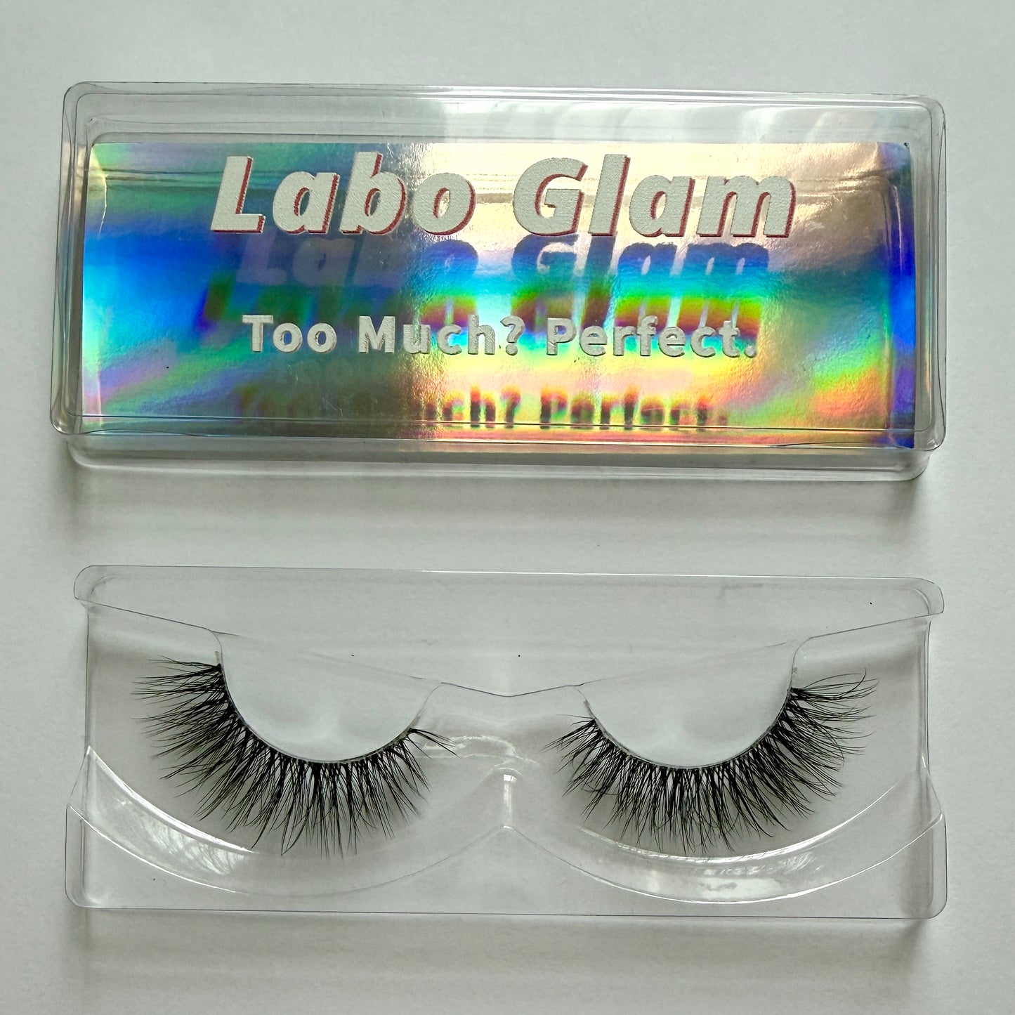 Natural Wispy Invisible Band False Eyelashes 25mm Strip Lashes Naked Crush by Labo Glam